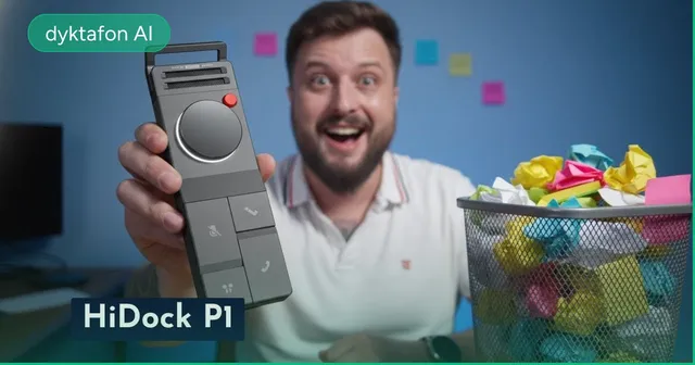 HiDock P1 - recenzja dyktafonu AI do spotkań i notatek